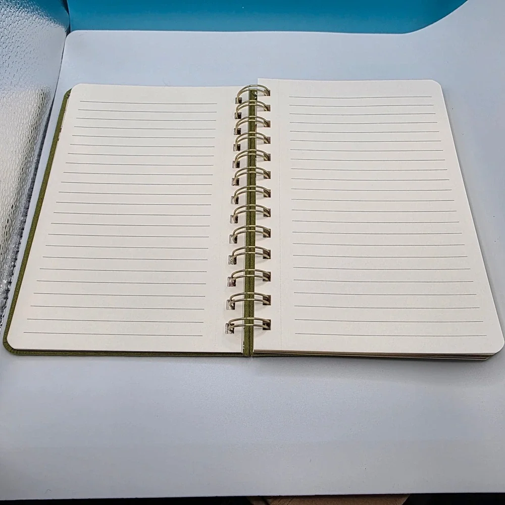 Threshold Green Spiral‎ Notebook Floral Botanical Gold Foil Journal 96 Sheets